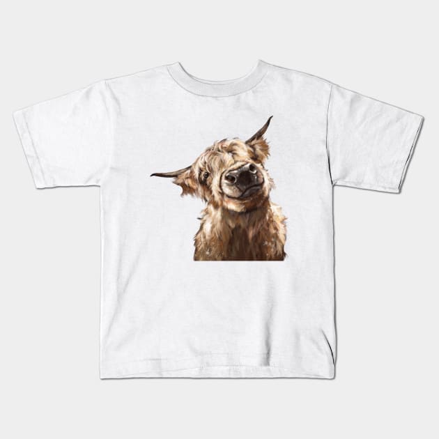 Highland Cow Kids T-Shirt by bignosework